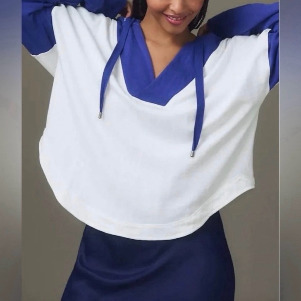 Pilcro V-Neck Colorblock Hoodie Top